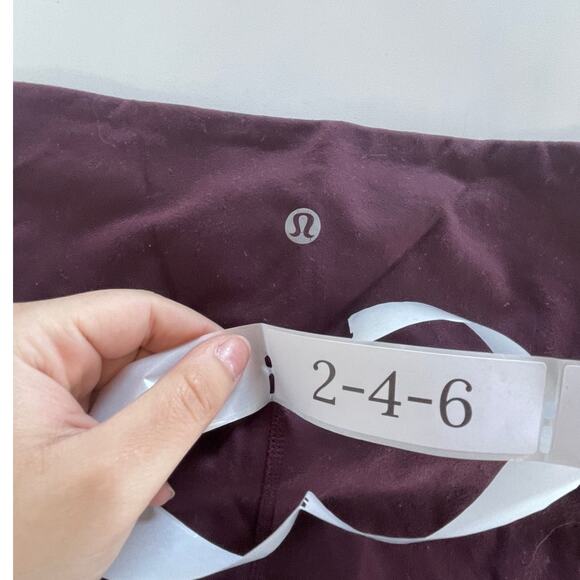 Lululemon Leggings Womens 4 Purple Wunder Under Crop III Full-On Luon 21" - Picture 6 of 13